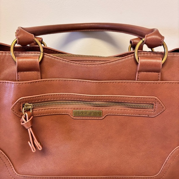 Frye & Co. Faux Leather Satchel Crossbody Bag Women - Picture 3 of 15